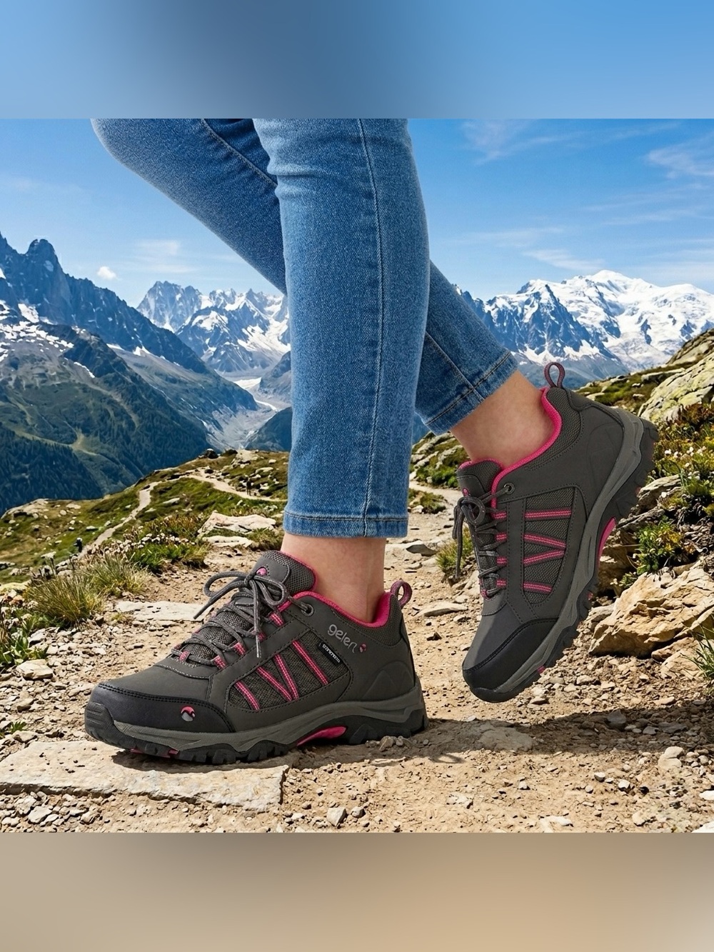 GELERT Juniors Lightweight Horizon Low Waterproof Trail Shoes US 6.5Y / UK 6
